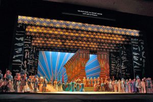 "Aida" sets and costumes by Zandra Rhodes (photo by Ken Howard)